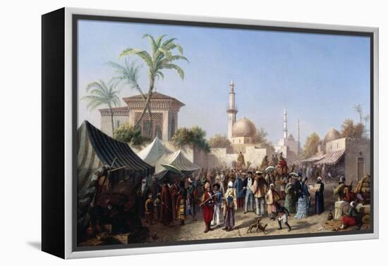 The Turkish Market-Rudolf von Alt-Framed Premier Image Canvas