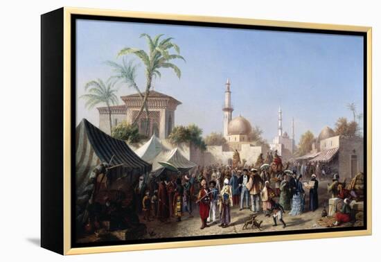The Turkish Market-Rudolf von Alt-Framed Premier Image Canvas