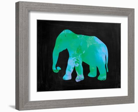 The Turquoise Elephant-Victoria Brown-Framed Art Print