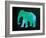 The Turquoise Elephant-Victoria Brown-Framed Art Print