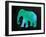 The Turquoise Elephant-Victoria Brown-Framed Art Print