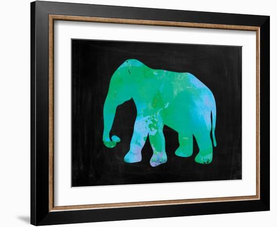 The Turquoise Elephant-Victoria Brown-Framed Art Print