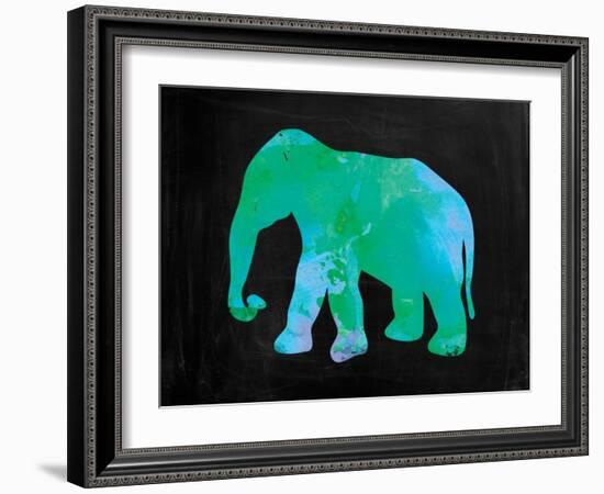 The Turquoise Elephant-Victoria Brown-Framed Art Print