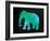 The Turquoise Elephant-Victoria Brown-Framed Art Print