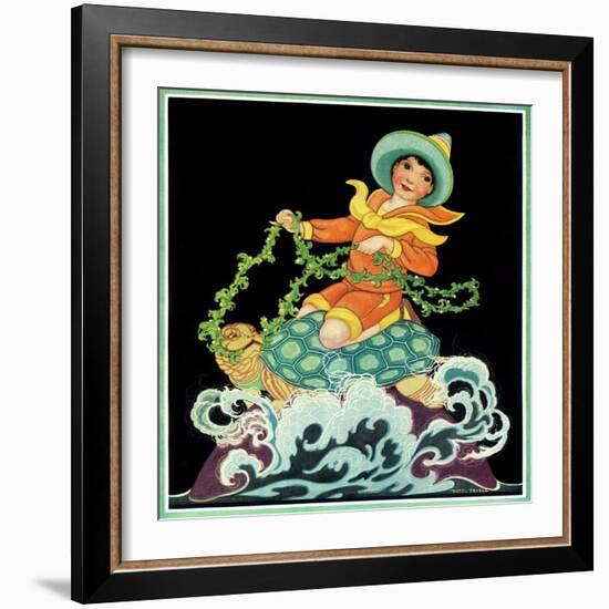 The Turtle Ride - Child Life-Hazel Frazee-Framed Giclee Print