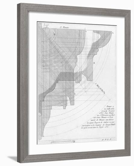 The Tuscan Cornice, Book on Geometry, Published Avec Privilege du Roy et E.. du Gouvernement-null-Framed Giclee Print