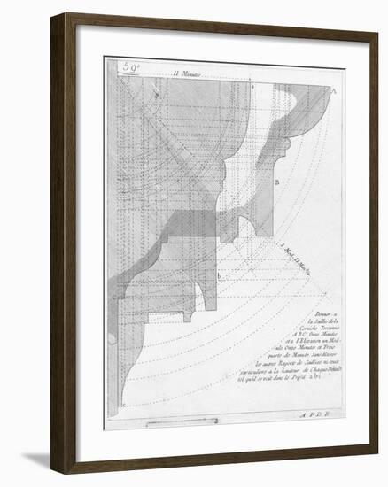 The Tuscan Cornice, Book on Geometry, Published Avec Privilege du Roy et E.. du Gouvernement-null-Framed Giclee Print