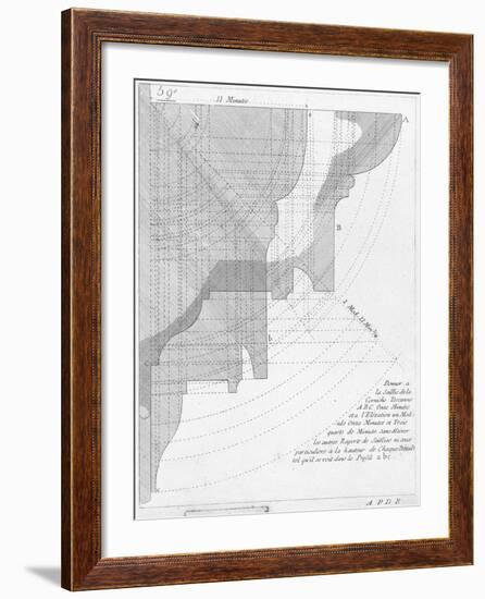 The Tuscan Cornice, Book on Geometry, Published Avec Privilege du Roy et E.. du Gouvernement-null-Framed Giclee Print