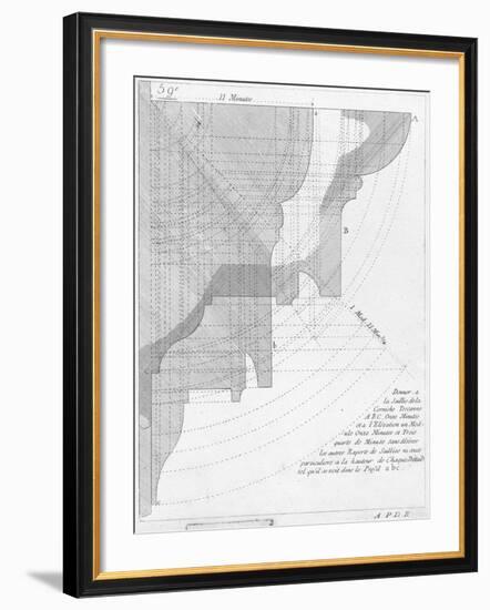 The Tuscan Cornice, Book on Geometry, Published Avec Privilege du Roy et E.. du Gouvernement-null-Framed Giclee Print