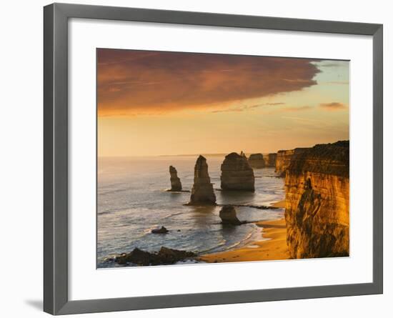 The Twelve Apostles at Dusk-Jon Hicks-Framed Photographic Print