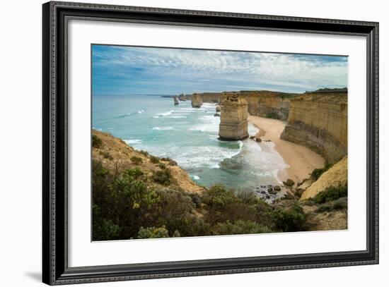 The Twelve Apostles geological formation a couple hours from Melbourne, Victoria, Australia-Logan Brown-Framed Photographic Print