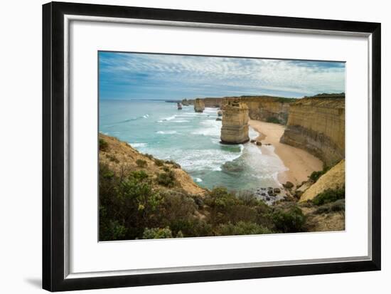 The Twelve Apostles geological formation a couple hours from Melbourne, Victoria, Australia-Logan Brown-Framed Photographic Print