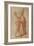 The Twelve Apostles: St. Andrew, 1518-20 (Chalk on Paper)-Giulio Romano-Framed Giclee Print