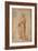 The Twelve Apostles: St. Bartholomew, 1518-20 (Chalk on Paper)-Giulio Romano-Framed Giclee Print