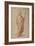 The Twelve Apostles: St. James the Greater, 1518-20 (Chalk on Paper)-Giulio Romano-Framed Giclee Print