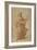 The Twelve Apostles: St. John, 1518-20 (Chalk on Paper)-Giulio Romano-Framed Giclee Print