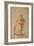 The Twelve Apostles: St. Matthias, 1518-20 (Chalk on Paper)-Giulio Romano-Framed Giclee Print