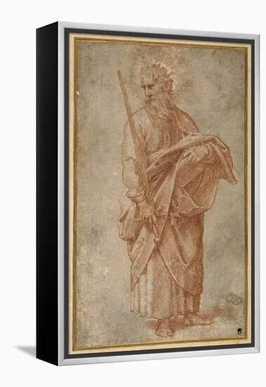 The Twelve Apostles: St. Paul, 1518-20 (Chalk on Paper)-Giulio Romano-Framed Premier Image Canvas