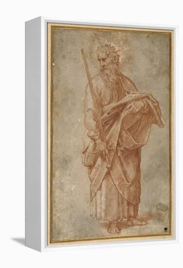 The Twelve Apostles: St. Paul, 1518-20 (Chalk on Paper)-Giulio Romano-Framed Premier Image Canvas