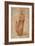 The Twelve Apostles: St. Peter, 1518-20 (Chalk on Paper)-Giulio Romano-Framed Giclee Print