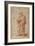 The Twelve Apostles: St. Philip, 1518-20 (Chalk on Paper)-Giulio Romano-Framed Giclee Print