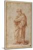 The Twelve Apostles: St. Philip, 1518-20 (Chalk on Paper)-Giulio Romano-Mounted Giclee Print