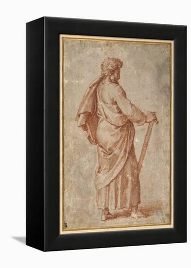 The Twelve Apostles: St. Simon, 1518-20 (Chalk on Paper)-Giulio Romano-Framed Premier Image Canvas