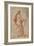 The Twelve Apostles: St. Simon, 1518-20 (Chalk on Paper)-Giulio Romano-Framed Giclee Print