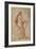 The Twelve Apostles: St. Simon, 1518-20 (Chalk on Paper)-Giulio Romano-Framed Giclee Print