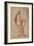 The Twelve Apostles: St. Simon, 1518-20 (Chalk on Paper)-Giulio Romano-Framed Giclee Print