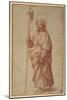 The Twelve Apostles: St. Thaddeus, 1518-20 (Chalk on Paper)-Giulio Romano-Mounted Giclee Print