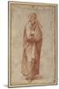 The Twelve Apostles: St. Thomas, 1518-20 (Chalk on Paper)-Giulio Romano-Mounted Giclee Print