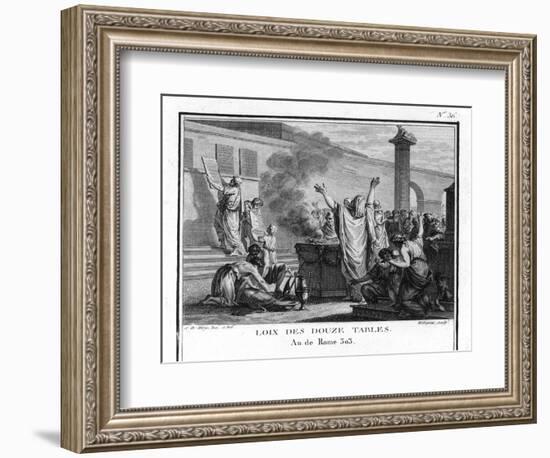 The Twelve Tables Rome's First Legal Code is Drawn up by a Commission-Augustyn Mirys-Framed Art Print