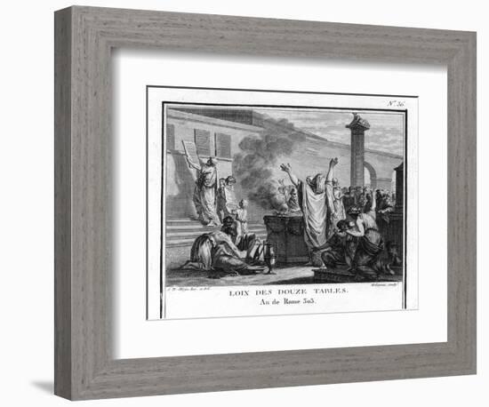 The Twelve Tables Rome's First Legal Code is Drawn up by a Commission-Augustyn Mirys-Framed Art Print