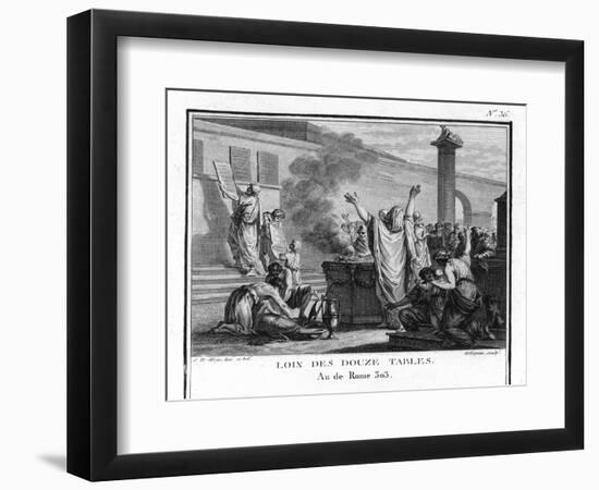 The Twelve Tables Rome's First Legal Code is Drawn up by a Commission-Augustyn Mirys-Framed Art Print