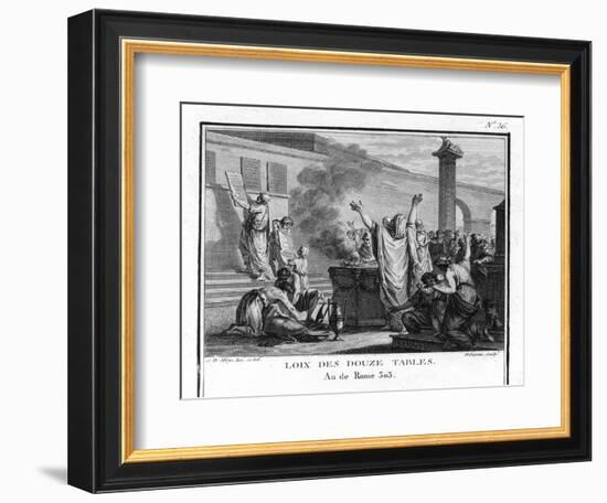 The Twelve Tables Rome's First Legal Code is Drawn up by a Commission-Augustyn Mirys-Framed Art Print