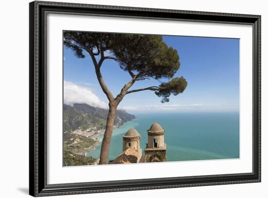 The Twin Domes of San Pantaleone Church from Villa Rofolo in Ravello-Martin Child-Framed Photographic Print