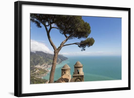 The Twin Domes of San Pantaleone Church from Villa Rofolo in Ravello-Martin Child-Framed Photographic Print