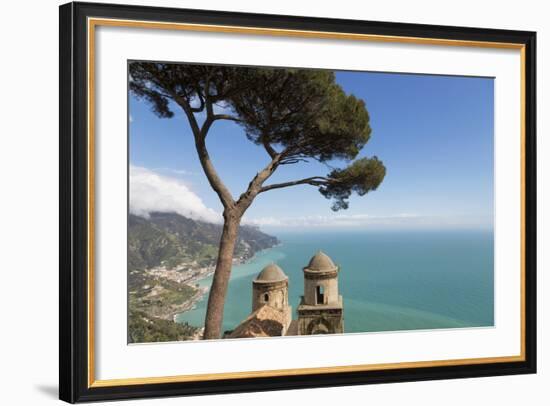 The Twin Domes of San Pantaleone Church from Villa Rofolo in Ravello-Martin Child-Framed Photographic Print