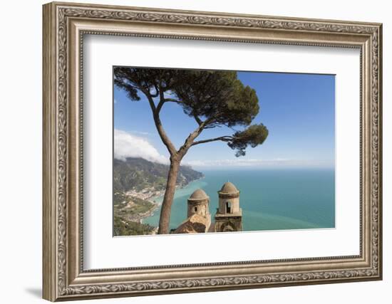 The Twin Domes of San Pantaleone Church from Villa Rofolo in Ravello-Martin Child-Framed Photographic Print