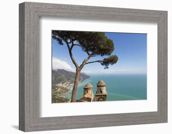 The Twin Domes of San Pantaleone Church from Villa Rofolo in Ravello-Martin Child-Framed Photographic Print