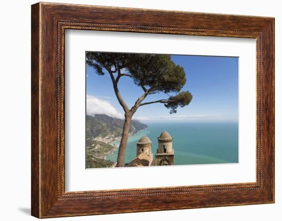 The Twin Domes of San Pantaleone Church from Villa Rofolo in Ravello-Martin Child-Framed Photographic Print