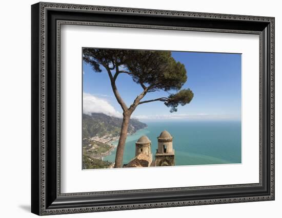 The Twin Domes of San Pantaleone Church from Villa Rofolo in Ravello-Martin Child-Framed Photographic Print