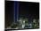 The Twin Lights Memorial Rises Above the New York City Skyline from the Waterfront-null-Mounted Photographic Print