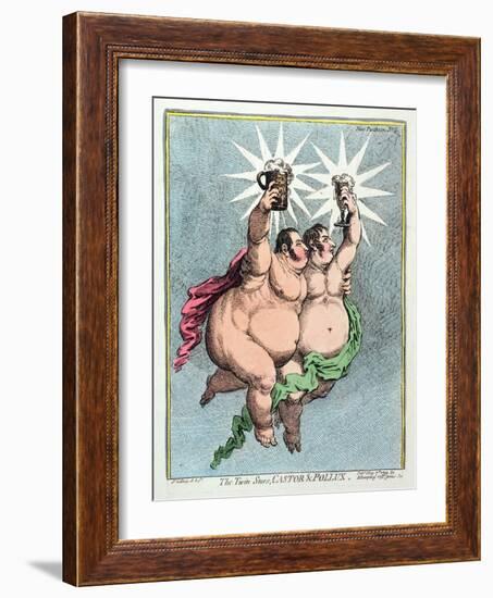 The Twin Stars, Castor and Pollux, Published by Hannah Humphrey in 1799-James Gillray-Framed Giclee Print