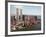 The Twin Towers of the World Trade Center Rise Above the New York Skyline-null-Framed Photographic Print