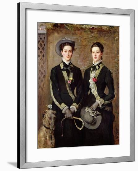 The Twins, Portrait of Kate Edith and Grace Maud Hoare, 1876-John Everett Millais-Framed Giclee Print