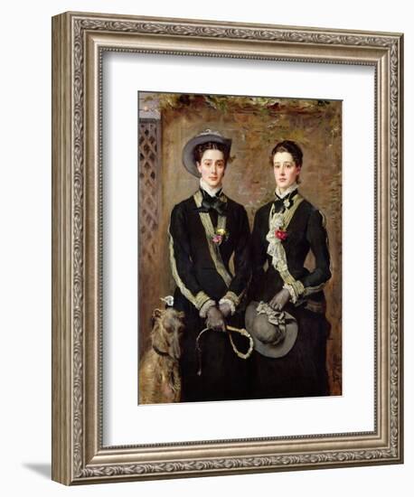 The Twins, Portrait of Kate Edith and Grace Maud Hoare, 1876-John Everett Millais-Framed Giclee Print