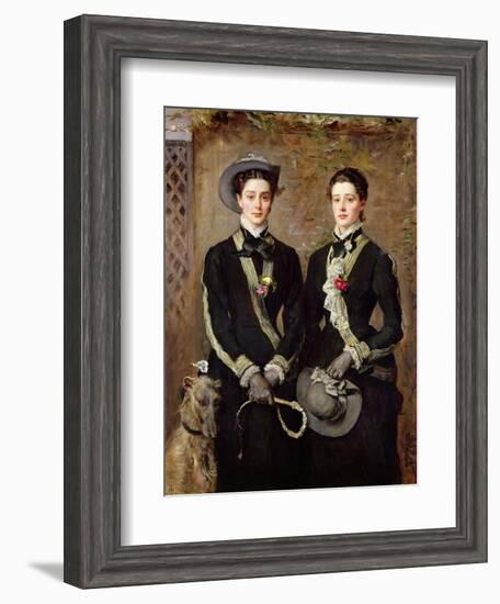 The Twins, Portrait of Kate Edith and Grace Maud Hoare, 1876-John Everett Millais-Framed Giclee Print