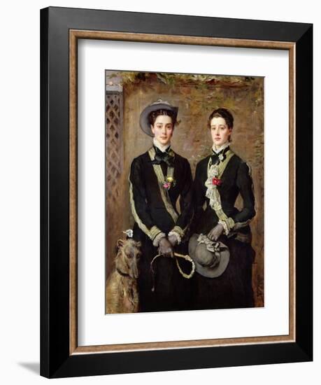 The Twins, Portrait of Kate Edith and Grace Maud Hoare, 1876-John Everett Millais-Framed Giclee Print